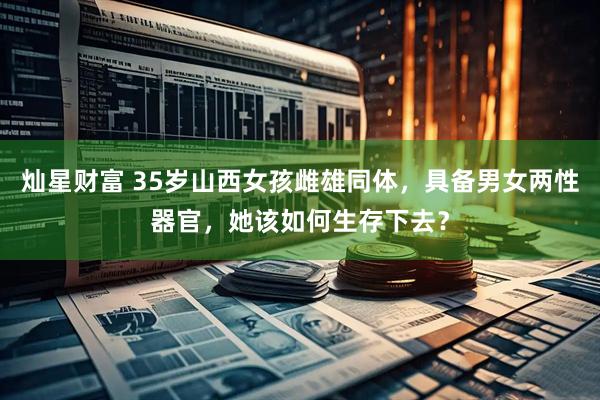 灿星财富 35岁山西女孩雌雄同体，具备男女两性器官，她该如何生存下去？